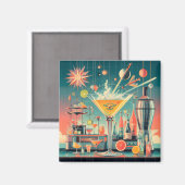 Mitte Jahrhunderts Atomusiontic Citrus Martini Bar Magnet (Vorderseite/Rückseite)