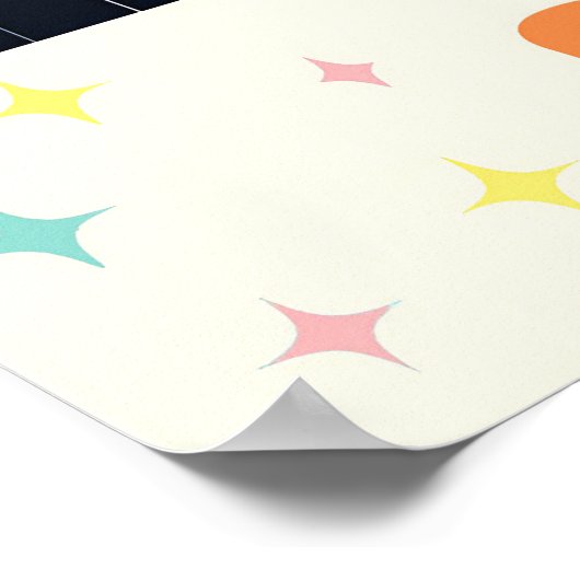 Mitte Jahrhunderts Atomusiontic Citrus Martini Bar Poster (Ecke)