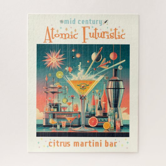 Mitte Jahrhunderts Atomusiontic Citrus Martini Bar Puzzle (Vertikal)