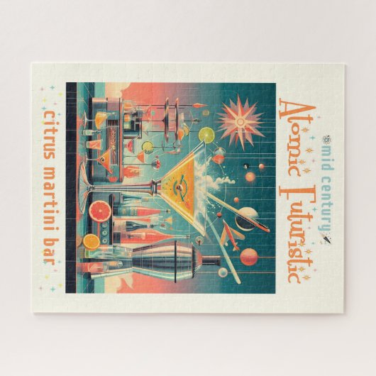 Mitte Jahrhunderts Atomusiontic Citrus Martini Bar Puzzle (Horizontal)