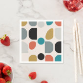 Mitte Jahrhunderts Geo Paper Napkins Serviette (Beispiel)