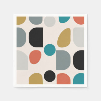 Mitte Jahrhunderts Geo Paper Napkins Serviette