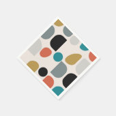Mitte Jahrhunderts Geo Paper Napkins Serviette (Ecke)