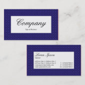 Mitte-Label - dunkelblaue Textur Visitenkarte (Vorne/Hinten)