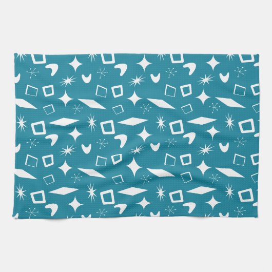 Mitte Mod Atomic Mitte des Jahrhunderts Modernes R Geschirrtuch (Horizontal)