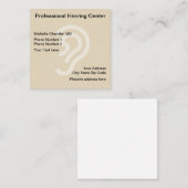 Mitte Ohrenarzt-Anhörung Quadratische Visitenkarte (Vorne/Hinten)