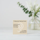 Mitte Ohrenarzt-Anhörung Quadratische Visitenkarte (Stehend Vorderseite)