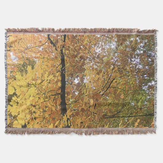 Mitte Oktober Bäume 2 Werfen Decke (Vorderseite)