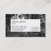 Mitte - Pfad im Wald Visitenkarte (Rückseite)