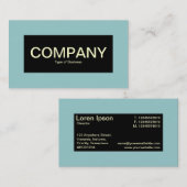 Mitte - Schwarz mit Ozeangrün und Creme Visitenkarte (Vorne/Hinten)