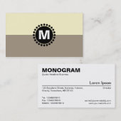 Mitte Spot Monogram v2 - 2Tone Lt Brown and Creme Visitenkarte (Vorne/Hinten)