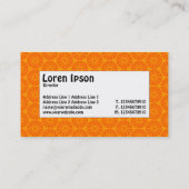 Mitte - Sternrad - Orangenfarben Visitenkarte (Rückseite)
