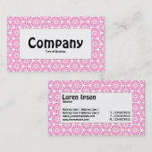 Mitte - Sternrad - Rosa Visitenkarte (Vorne/Hinten)