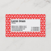 Mitte - Sternrad - Rot Visitenkarte (Rückseite)