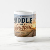 Mitte von Nirgendwo Glasgow Montana Kaffeetasse (Mittel)