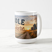 Mitte von Nirgendwo Glasgow Montana Kaffeetasse (VorderseiteRechts)