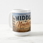 Mitte von Nirgendwo Glasgow Montana Kaffeetasse (Vorderseite Links)