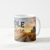 Mitte von Nirgendwo Glasgow Montana Kaffeetasse (VorderseiteRechts)