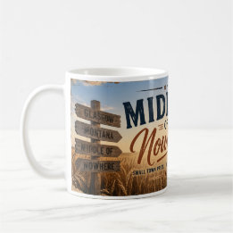 Mitte von Nirgendwo Glasgow Montana Kaffeetasse