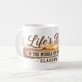 Mitte von Nirgendwo Glasgow Montana Kaffeetasse (Vorderseite Links)