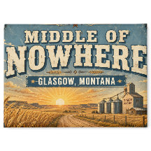 Mitte von Nirgendwo Glasgow Montana Prairie