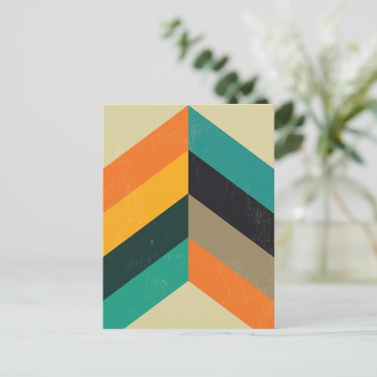 Mitte Zickzack Postkarte (Stehend Vorderseite)