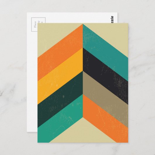 Mitte Zickzack Postkarte (Vorne/Hinten)