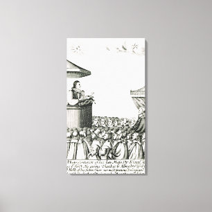 Mitteilung der Geburt Sohns Charless i Leinwanddruck