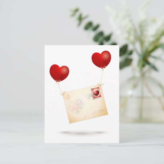 Mitteilung der Liebe Postkarte (Stehend Vorderseite)