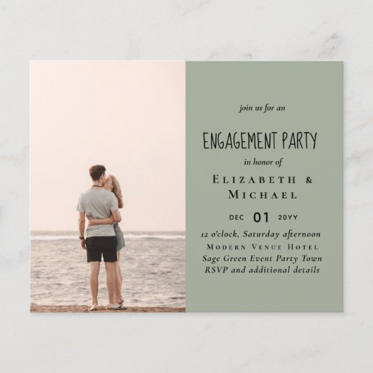 MITTEILUNG DES MITTELS ZUR VERLOBUNG VON FOTO (Vorderseite)