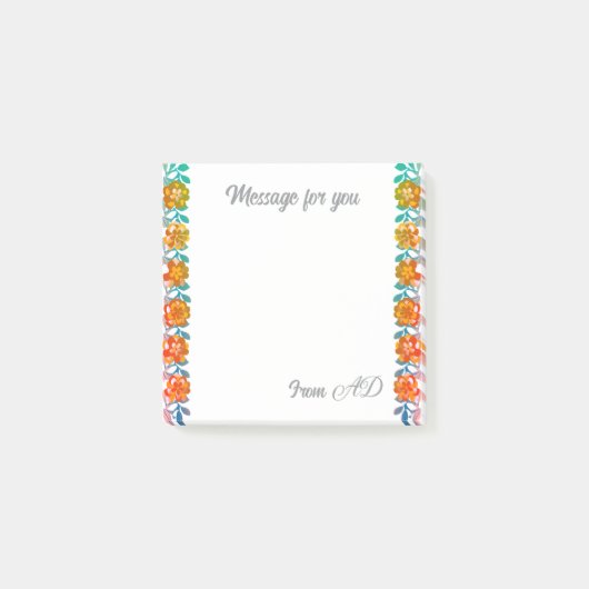 Mitteilung für Ihre Hinweise Post-it Klebezettel (Vorderseite)