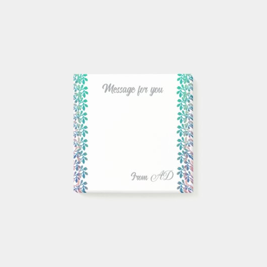 Mitteilung für Ihre Hinweise Post-it Klebezettel (Vorderseite)