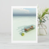 Mitteilung in einer Flascheneinladung Einladung (Stehend Vorderseite)