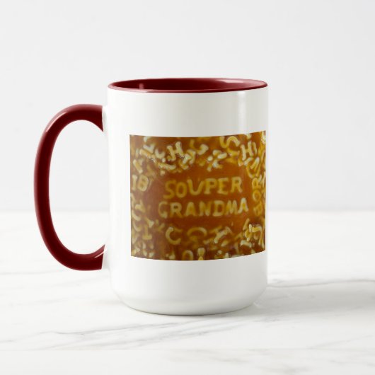 Mitteilung in meiner Suppen-Großmutter-Tasse Tasse (Links)