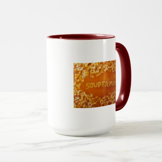 Mitteilung in meiner Suppen-Tasse: Souperman Tasse (VorderseiteRechts)
