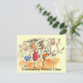MITTEILUNG KÜNDIGEN FITNESS-AEROBE KLASSEN AN EINLADUNG (Stehend Vorderseite)