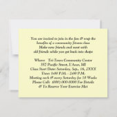 MITTEILUNG KÜNDIGEN FITNESS-AEROBE KLASSEN AN EINLADUNG (Rückseite)