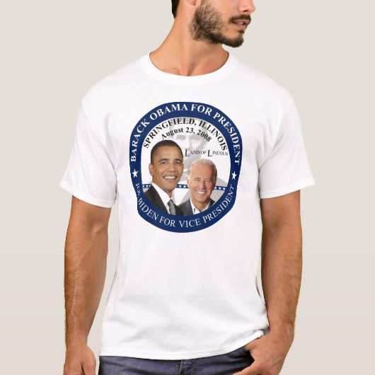 Mitteilung Obama Biden Springfield T-Shirt (Vorderseite)