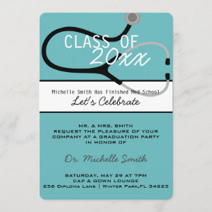 Mitteilung Stethoskop-Arzt-Abschluss Einladung