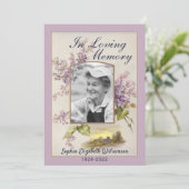 Mitteilung über die Karte der Todesbeerdigung (Stehend Vorderseite)