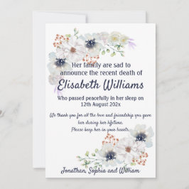 Mitteilung über die Karte der Todesbeerdigung