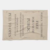 Mitteilung über öffentliche Anrufe Küchentuch (Horizontal)