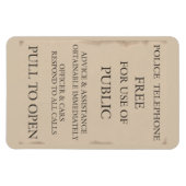 Mitteilung über öffentliche Anrufe Magnet (Horizontal)