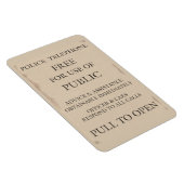 Mitteilung über öffentliche Anrufe Magnet (Rechte Seite)