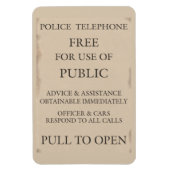 Mitteilung über öffentliche Anrufe Magnet (Vertikal)