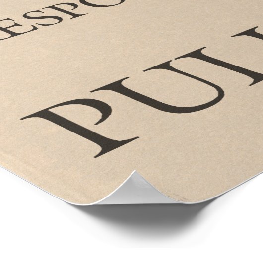 Mitteilung über öffentliche Anrufe Poster (Ecke)