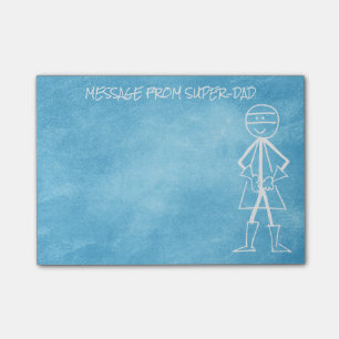 Mitteilung vom Vater-Vater - Tafel-Blau Post-it Klebezettel