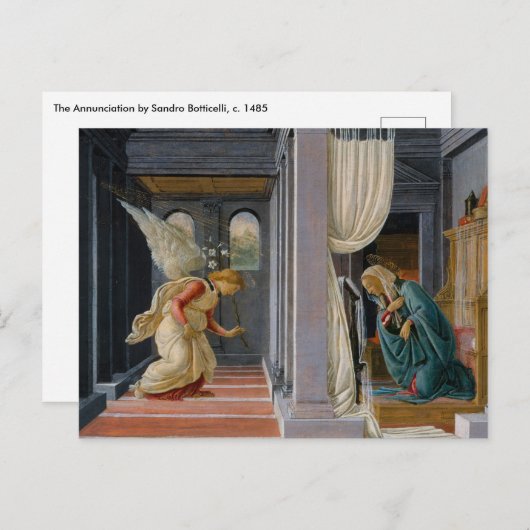 Mitteilung von Sandro Botticelli Postkarte (Vorne/Hinten)