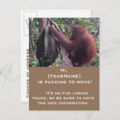 Mitteilung zum Thema Fun Moving Ankündigungspostkarte (Vorne/Hinten)