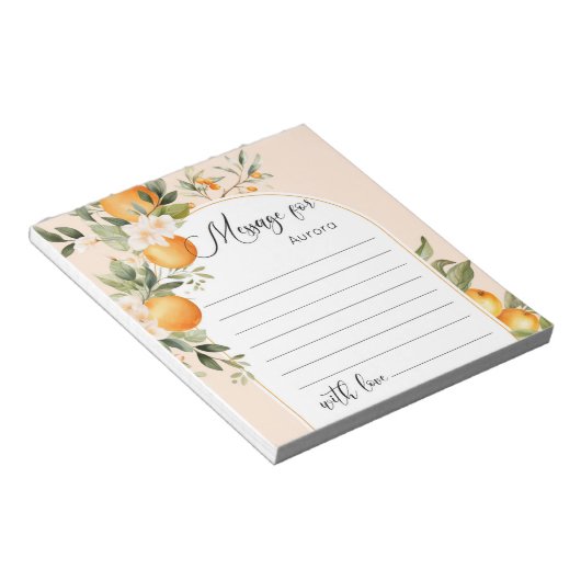 Mitteilung zur Süsse Notizblock (angewinkelt)